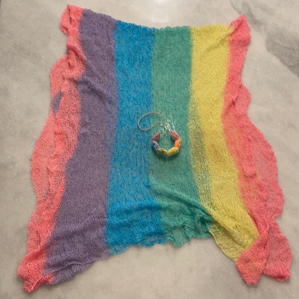 Rainbow Swaddle and Headband